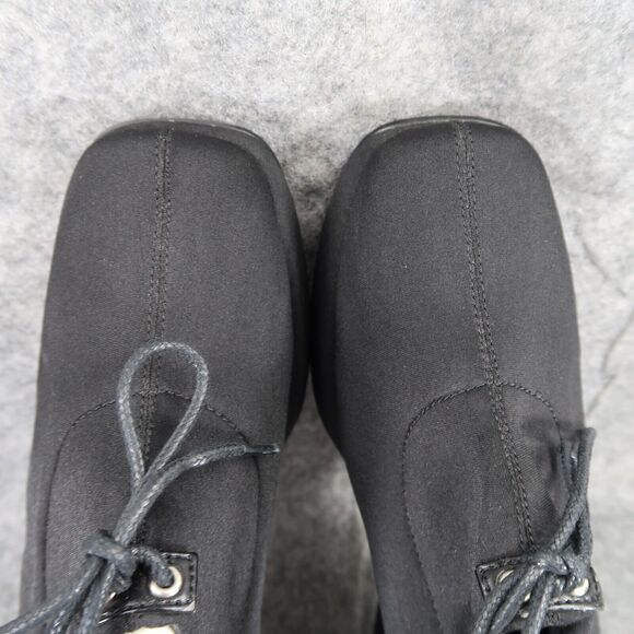 Edward Paul Shoes Women 8.5 Wedge Oxford Fashion Platform Lace Up Academia Black - Picture 11 of 16